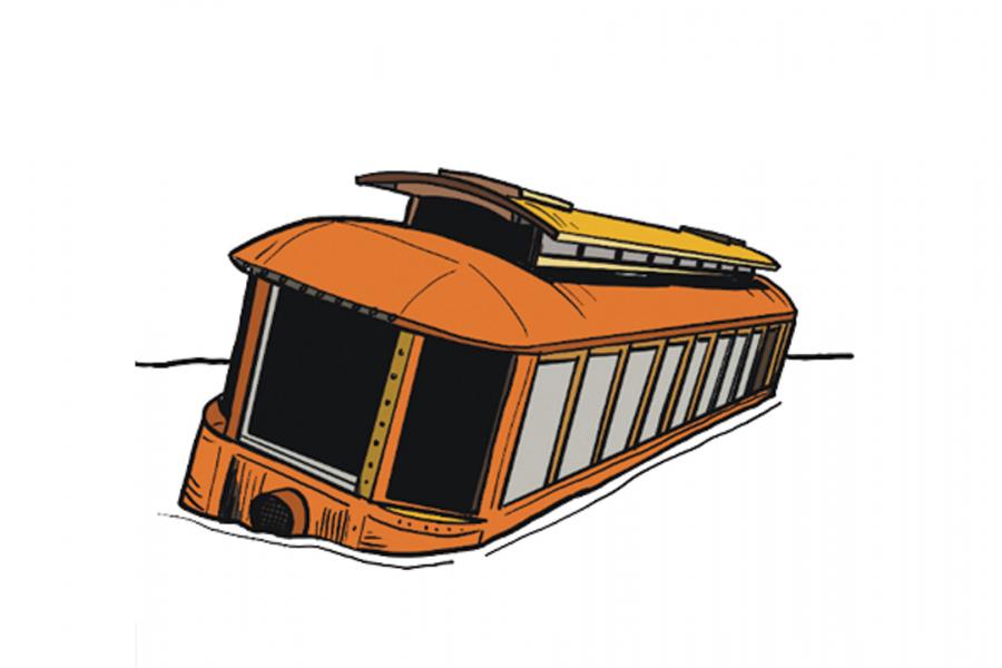 Illustration of the Winnipeg Street Car Monument