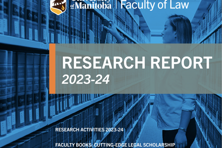 screenshot of the cover of the UM Faculty of Law Research Report 2023 - 2024