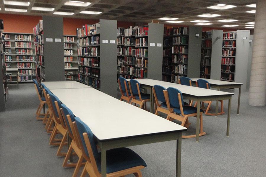 About Father Harold Drake Library.