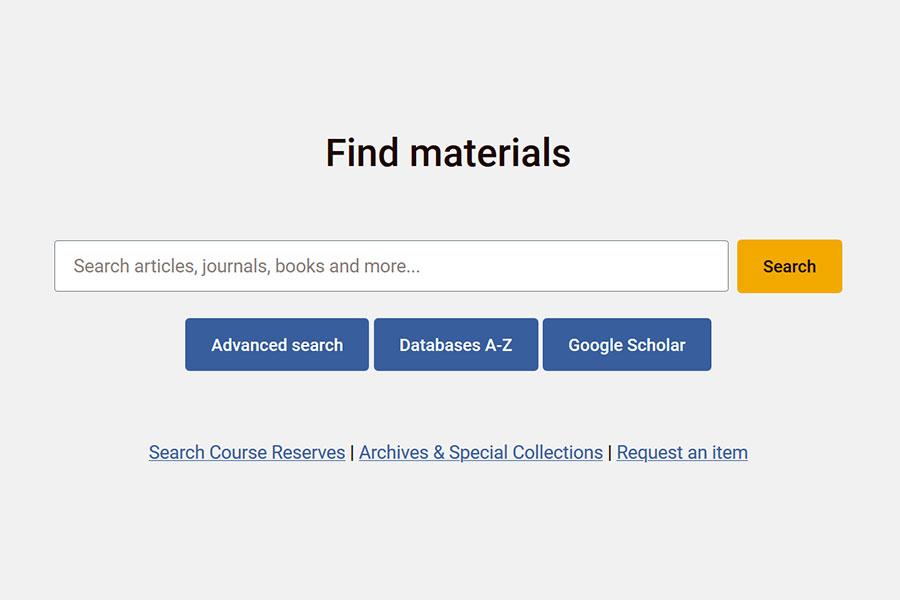 Access Materials Library Search