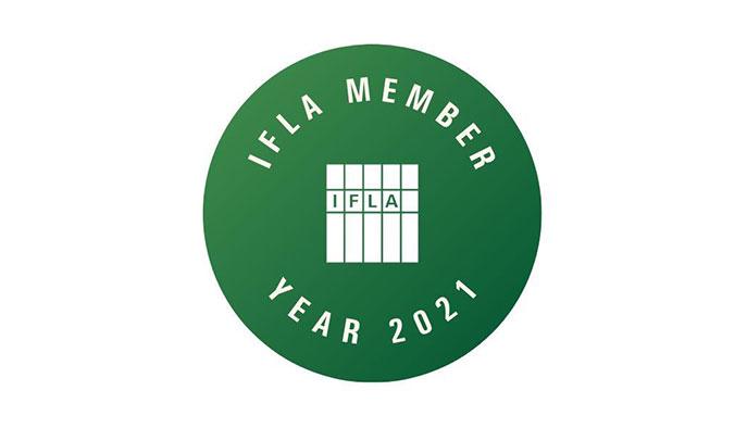 2021 member badge for International Federation of Library Associations. 