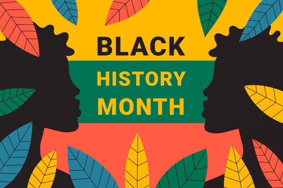 colour graphic with Black History Month