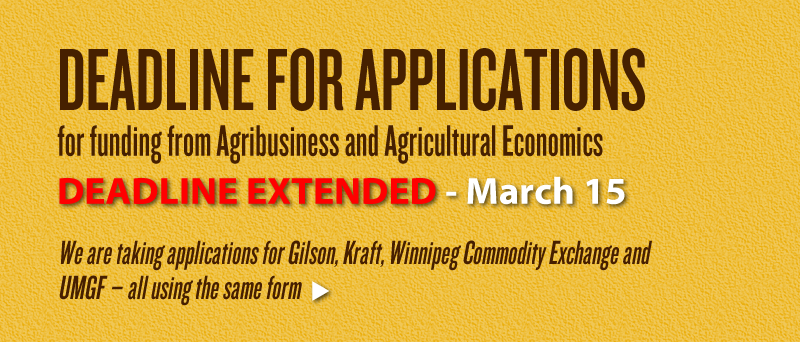 Agribusiness application deadline