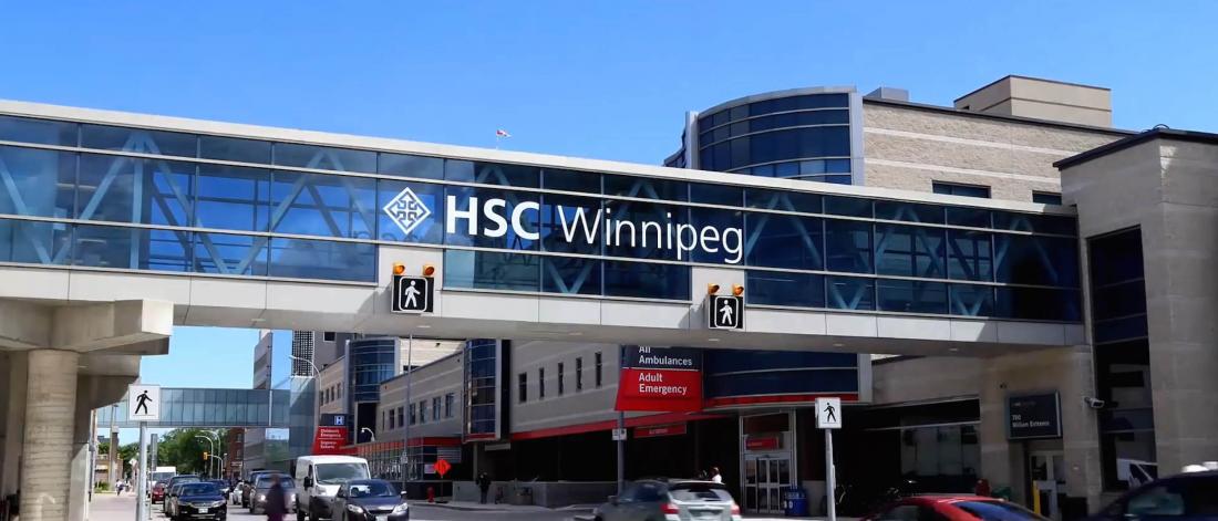 Exterior view of the Health Sciences Centre Emergency department.