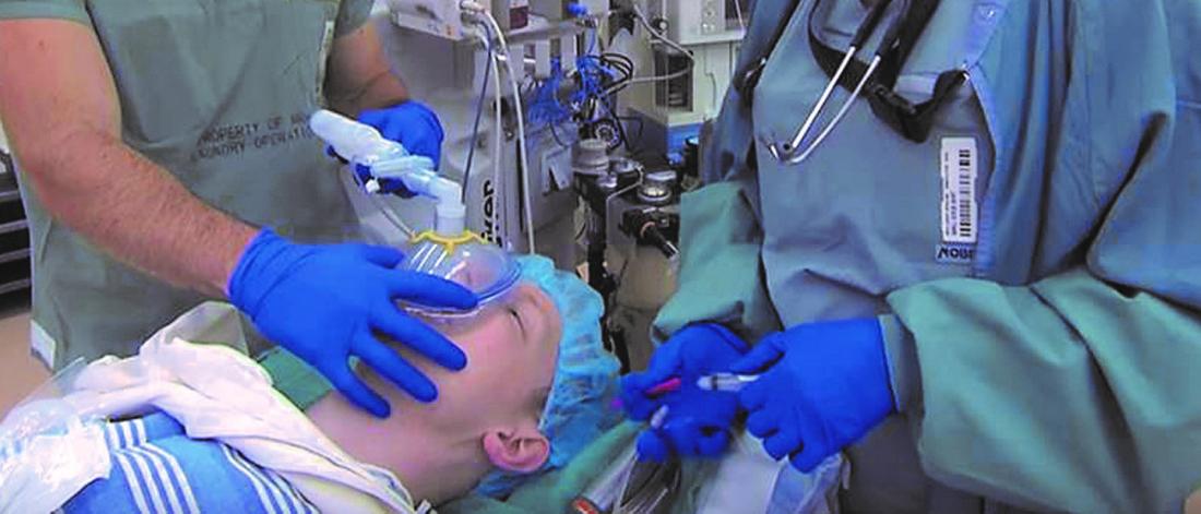 Patient undergoes anesthesiology