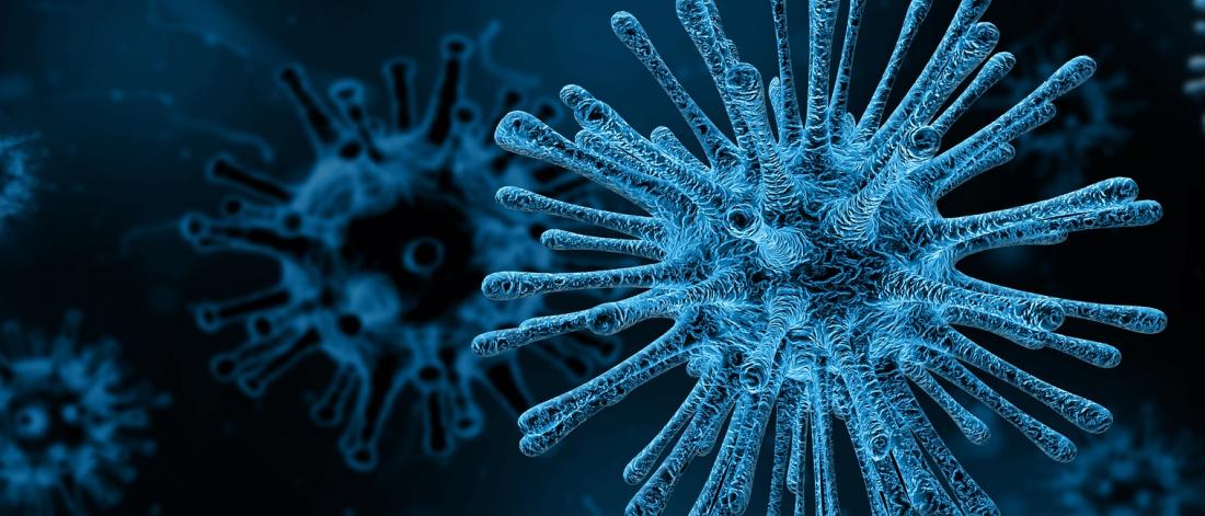Close up of a virus