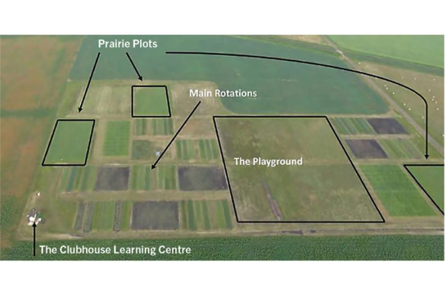 Aerial view of Glenlea study area