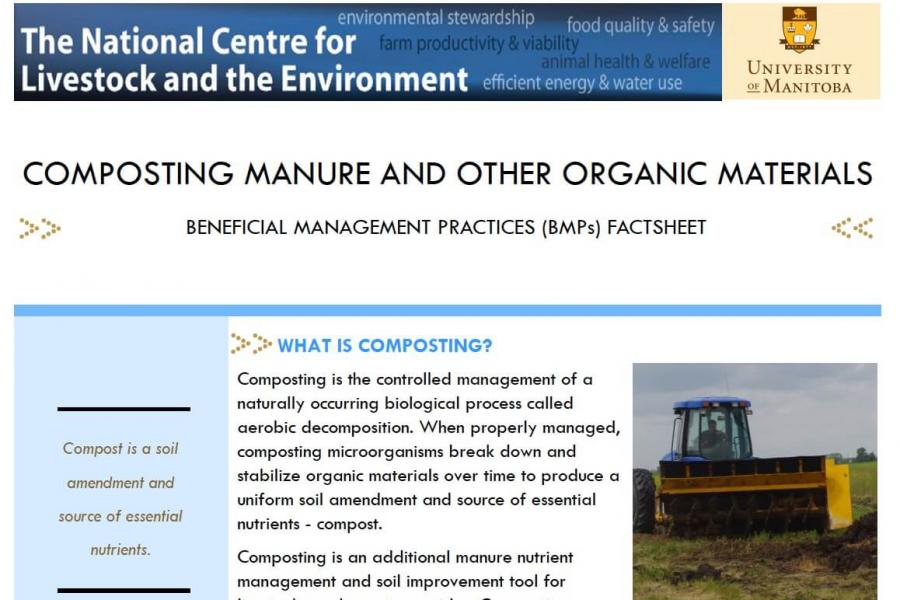 NCLE - Composting Manure Factsheet cover