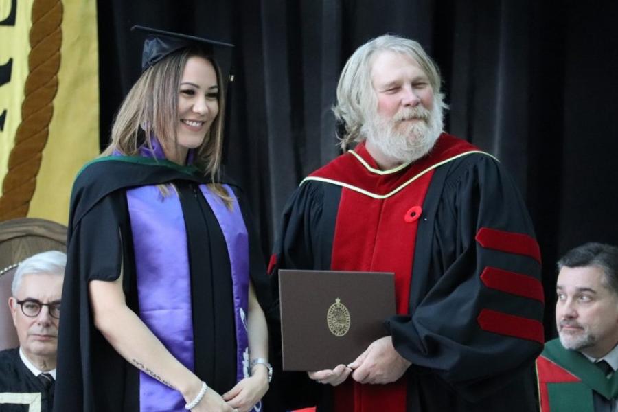 Kimberly Moors receives her master of occupational therapy degree