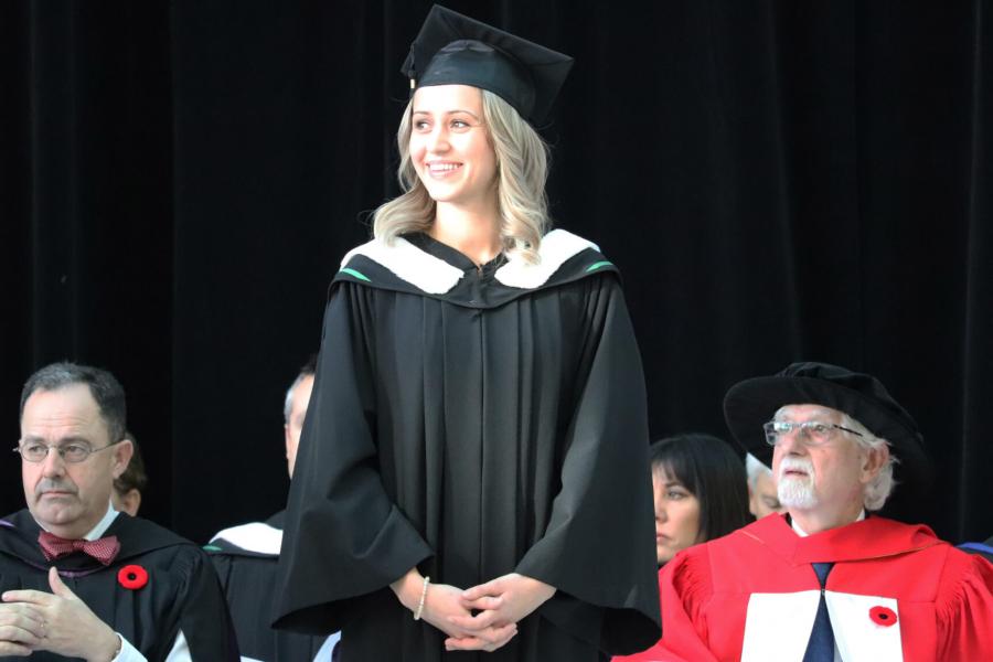 Hanna Kilas is the recipient of the University Gold Medal in Respiratory Therapy, awarded for outstanding achievement in the College of Rehabilitation Sciences.