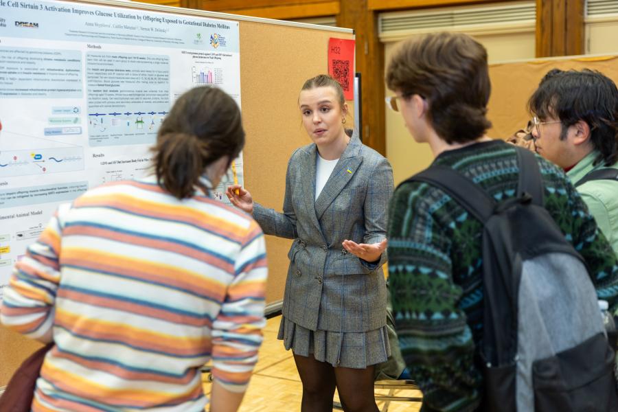 Photo of people at 2024 Undergraduate Research Showcase