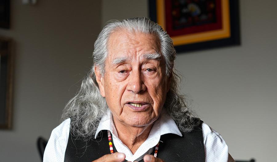 A photo of Mi’kmaq Elder Albert Marshall.