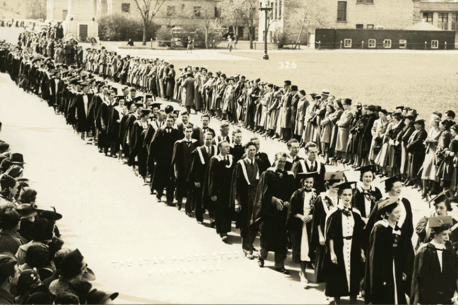 a photo of the convocation procession 1938