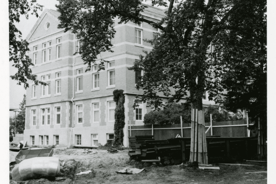 an old photo of the geology building