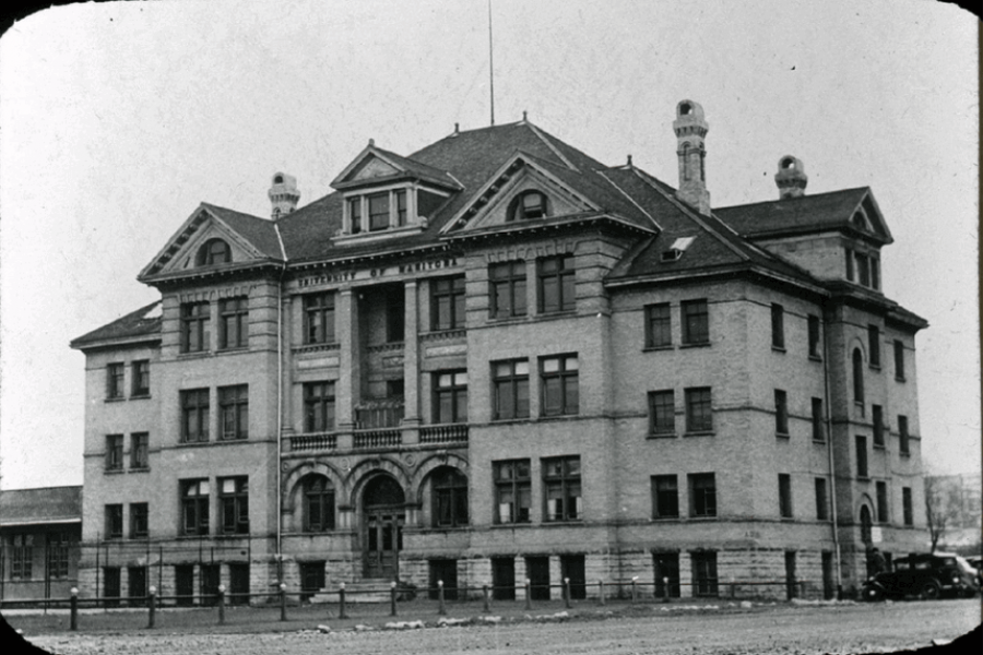 an old photo of the science building