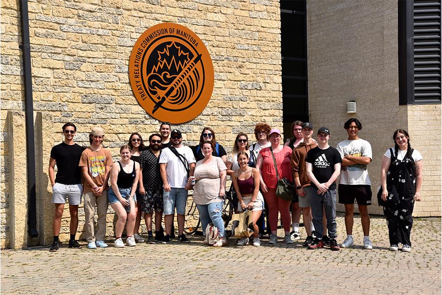 Group photo of Wawatay students during the Forks tour 2024.