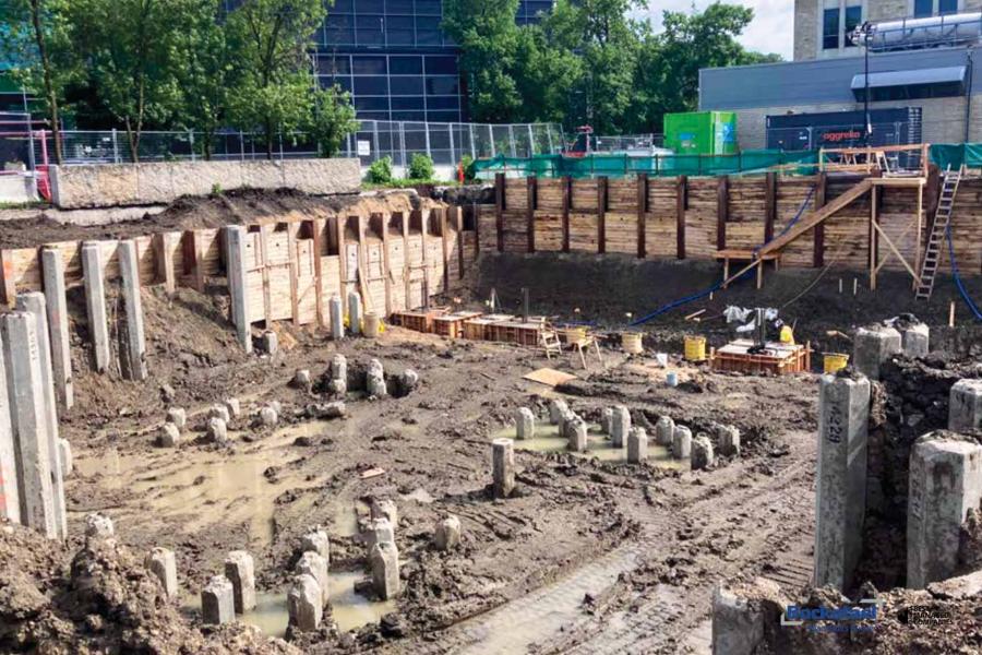 NW portion of building excavation.