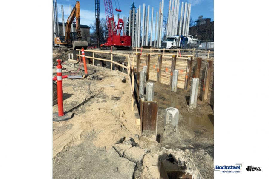 Shoring and excavation in zone 1 parker tunnel.