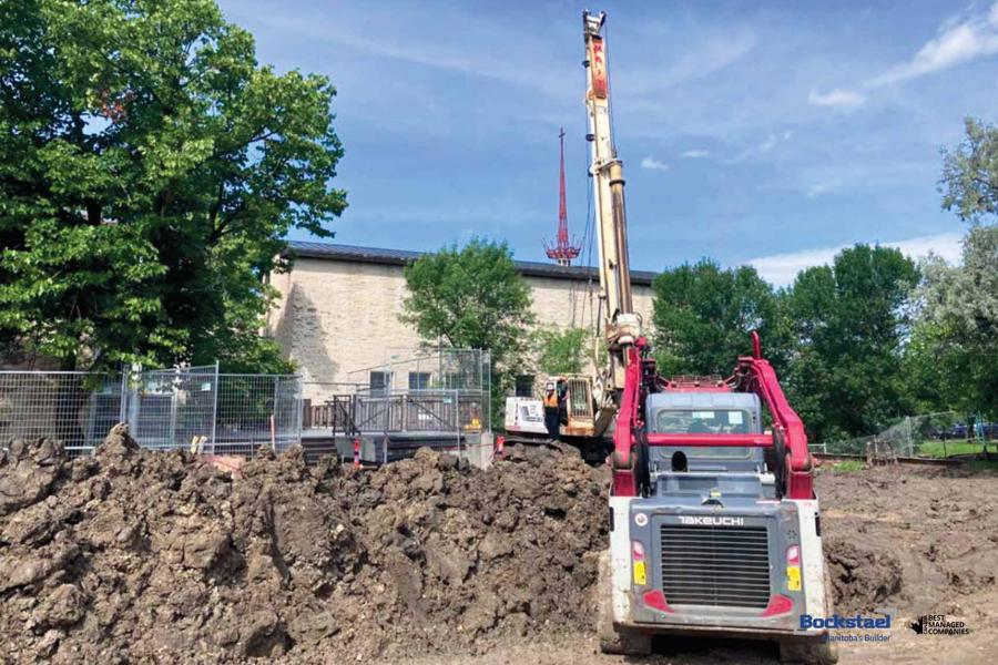 St. John's tunnel piling underway.