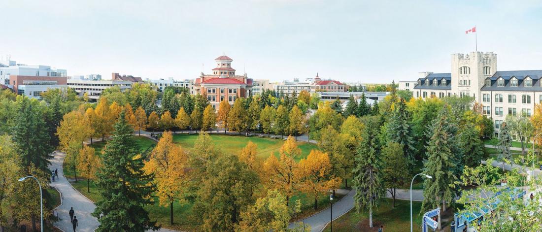 Panoramic photo of Fort Garry campus