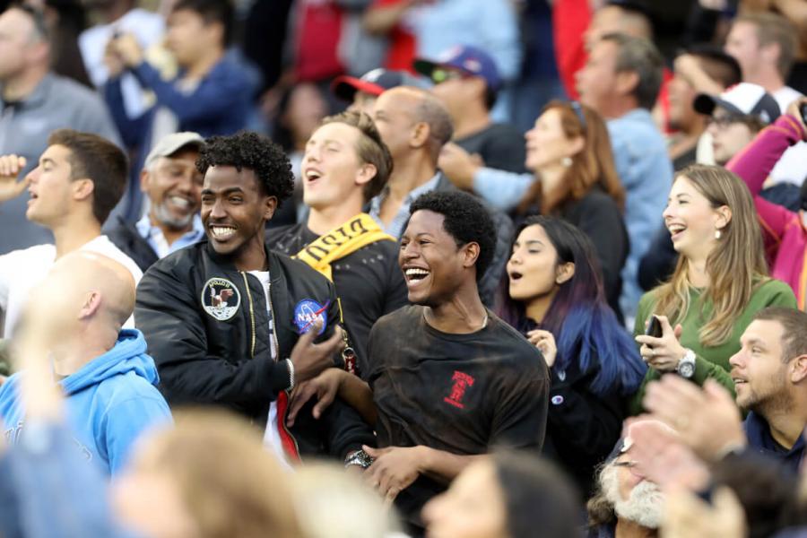 Fans at a Bisons game