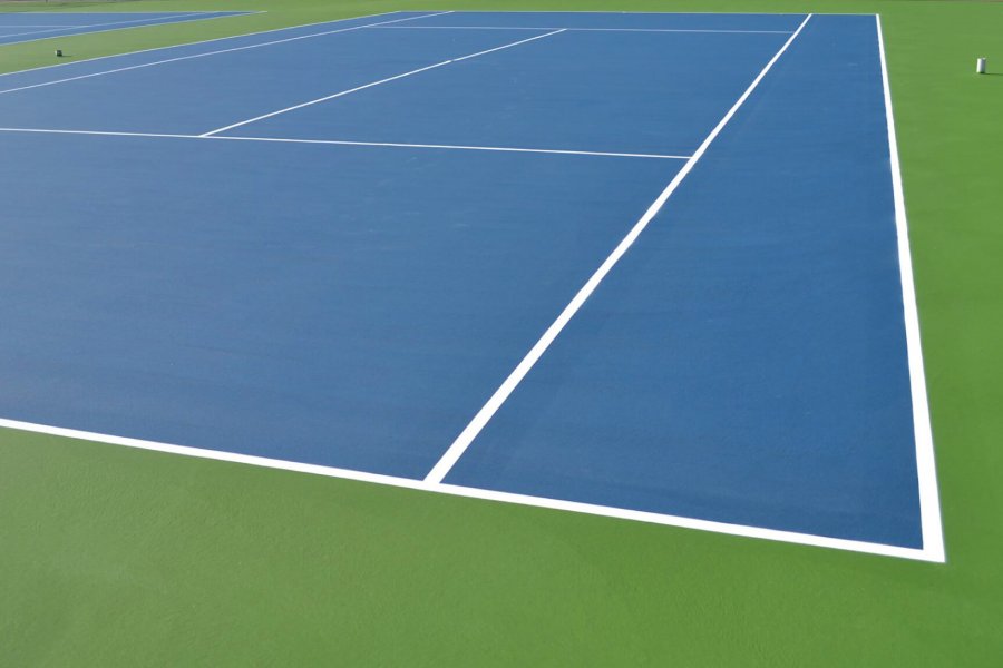 Outdoor tennis courts.