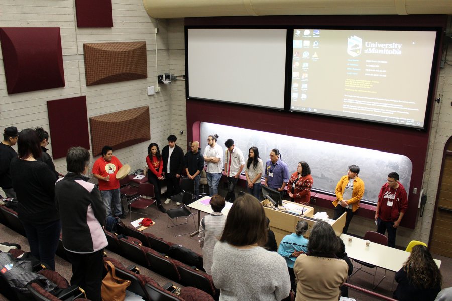 Indigenous youth participate in the session "Walking with the medicine of young people: Lessons on becoming mentors and helpers through research and community organizing" at the seventh annual Indigneous Health Research Symposium.