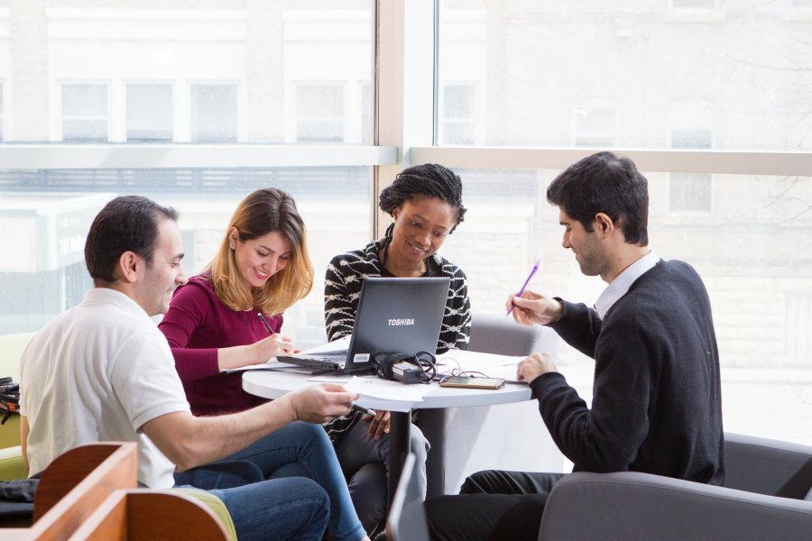 discussion at Brodie Atrium