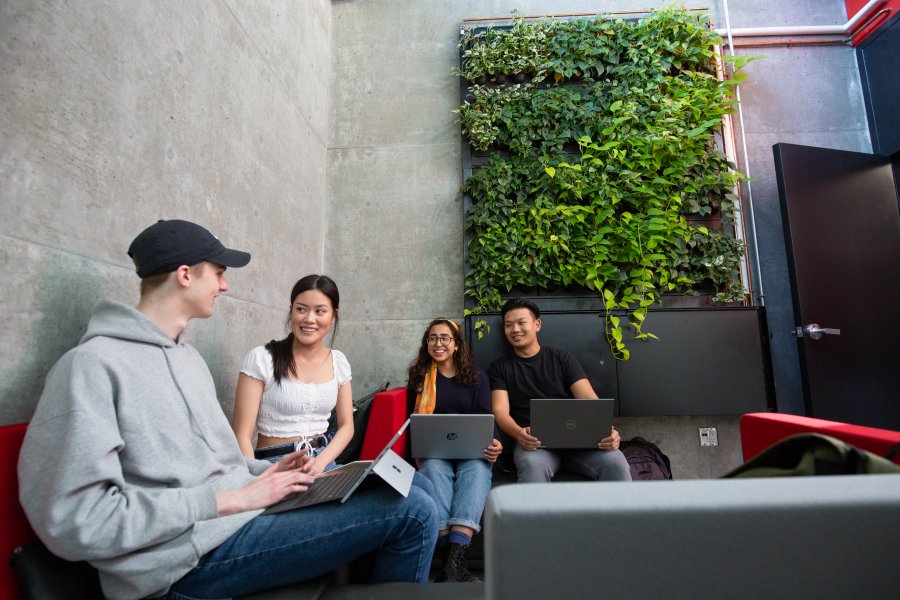 Students in Stanley Pauley Building