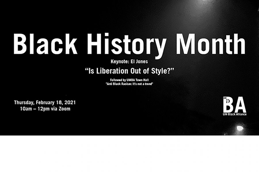 UMBA Black History Month 2021 poster