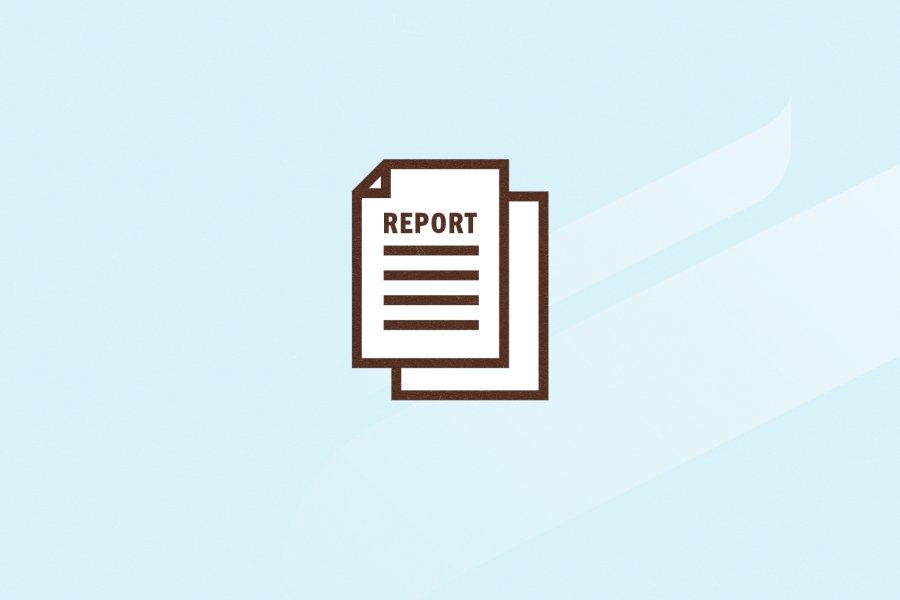 A graphic of a piece of paper that says Report.