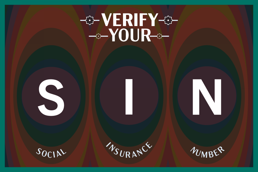An image calling on students to verify their Social Insurance number in Aurora..