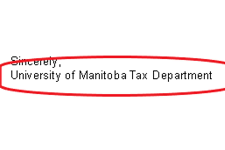 University of manitoba tax department