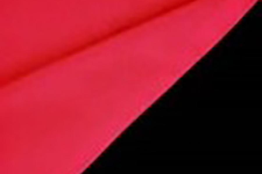 A graduation hood with a scarlet colored lining.