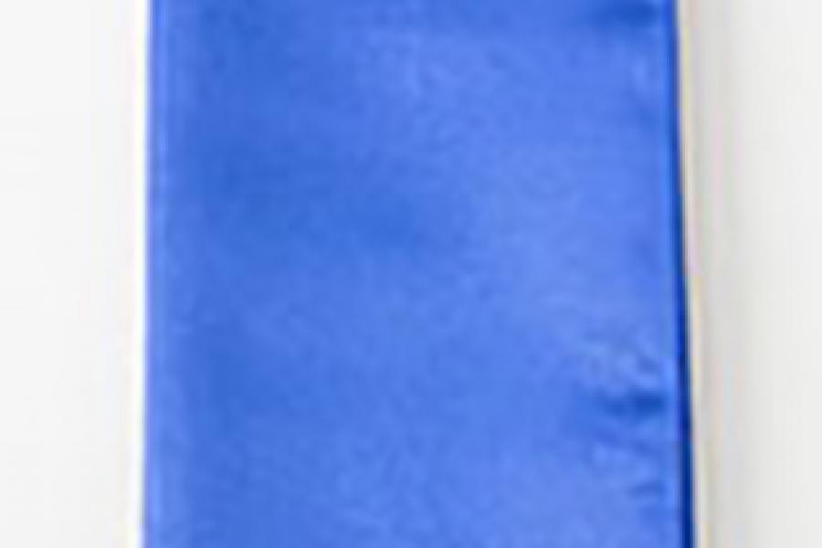 A royal blue coloured graduation stole.