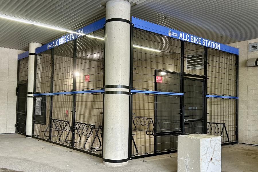 Image of the secured ALC Bike Station.