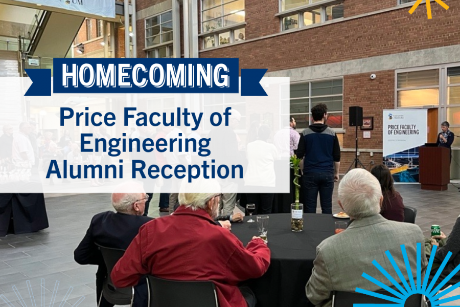 Alumni seated in EITC Atrium