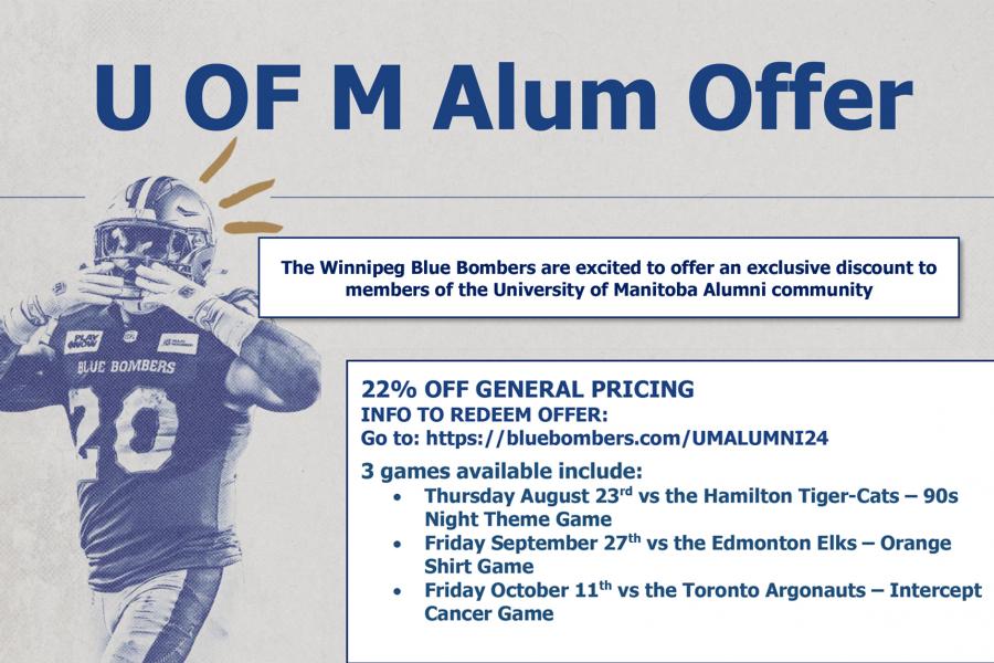 Bomber Player # 20 with alumni offer description