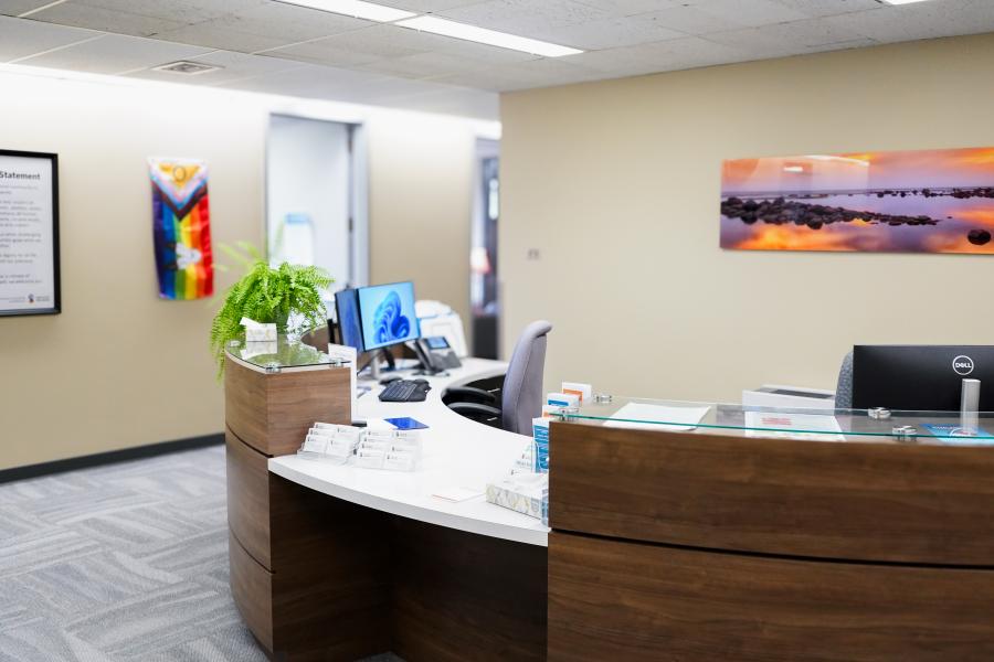 photo of SCC reception desk