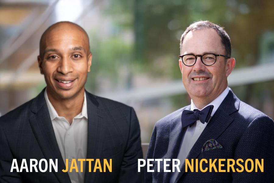 Side by side headshots of Aaron Jattan and Peter Nickerson
