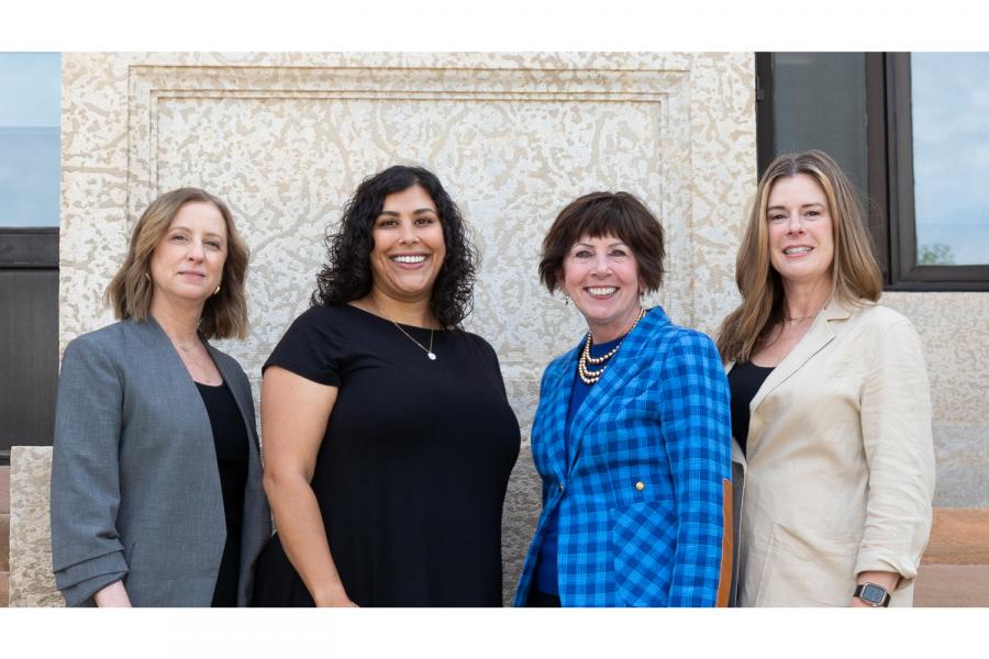 Student Affairs Leadership [left to right: Fanny Levy ED International Centre, Leah Deane ED Student Support, Laurie Schnarr Vice-Provost (Students), Brandy Usick ED Student Engagement and Success