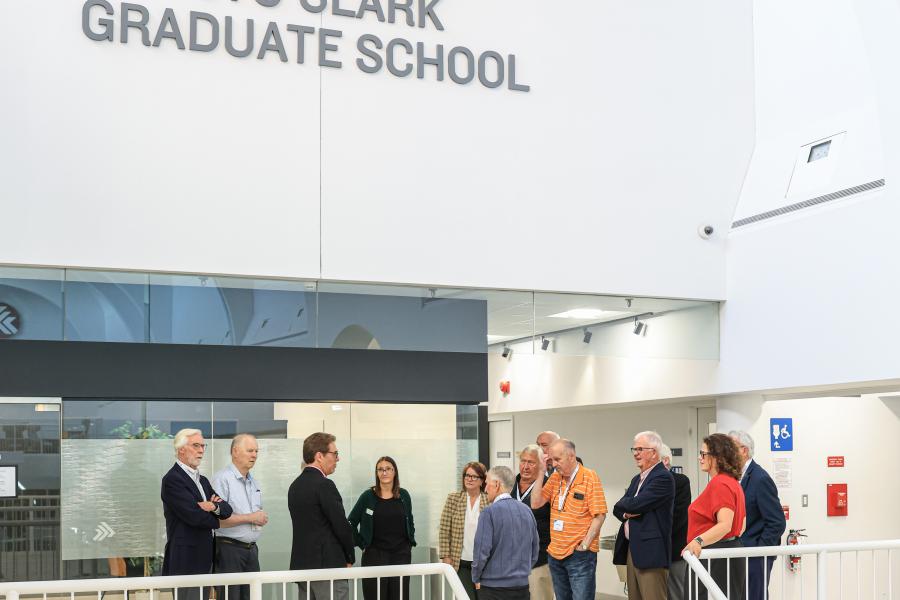 School of Commerce Class of 1966 touring Stu Clark Graduate School