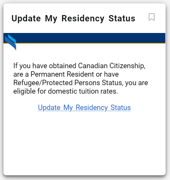 If you have obtained the Canadian Citizenship, are a Permanent Residents or Have Refugee/Protected Persons Status, you are eligible for domestic tuition rates.