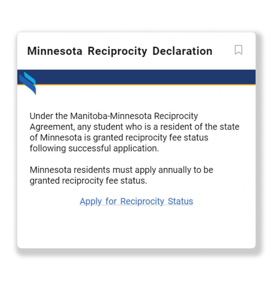 An image showing the Minnesota Reciprocity Declaration card in Aurora.