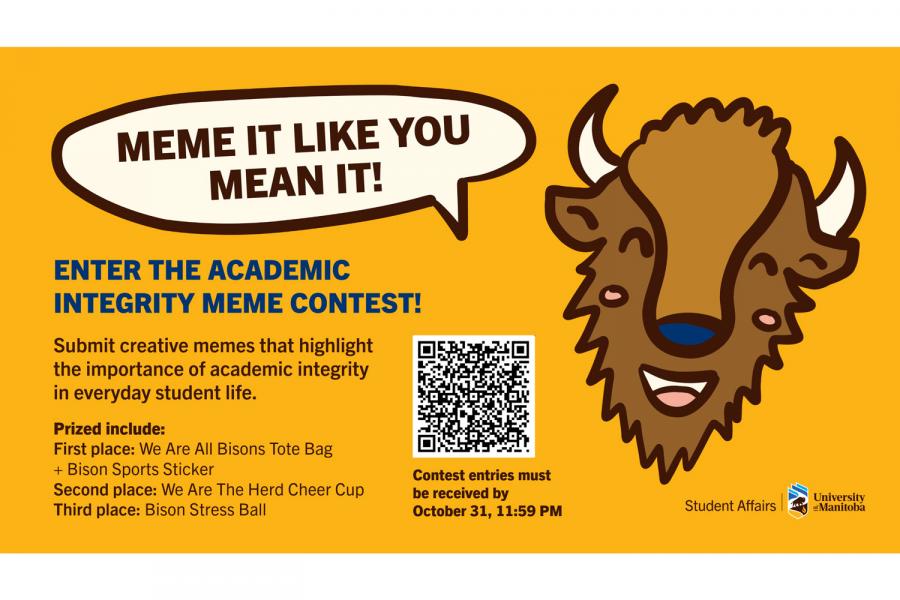 Info graphic about the ALC meme contest October 1 through 31 for Student Success Month
