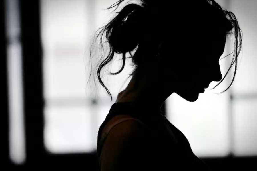 Shadow of a person upset