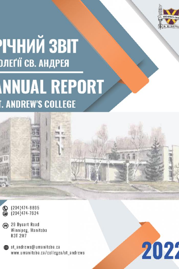 Cover page for St. Andrew's College Annual Report 2022.