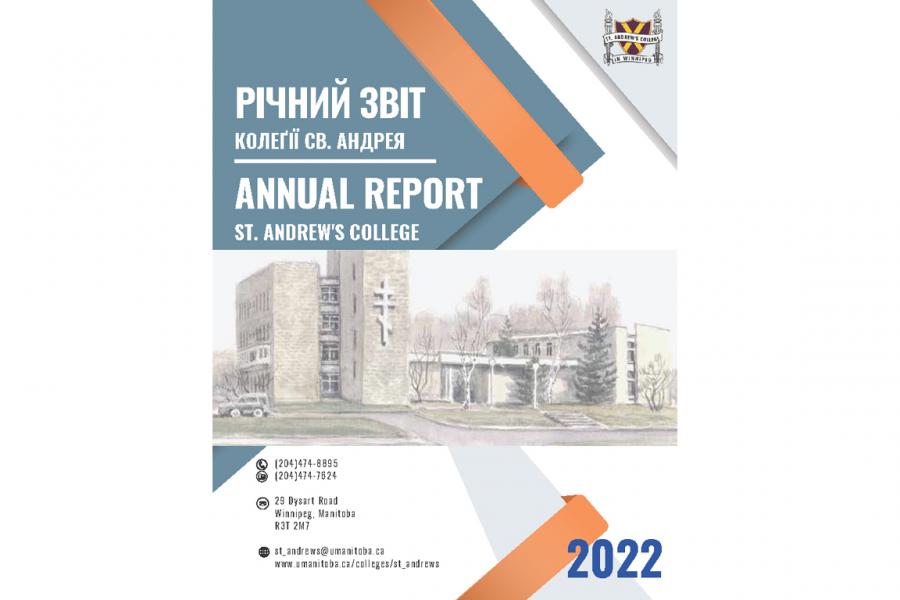 Cover page for St. Andrew's College Annual Report 2022.