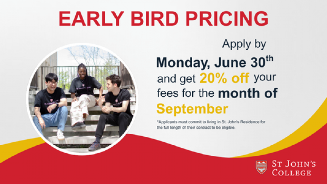 Infographic explaining the details of the early bird pricing