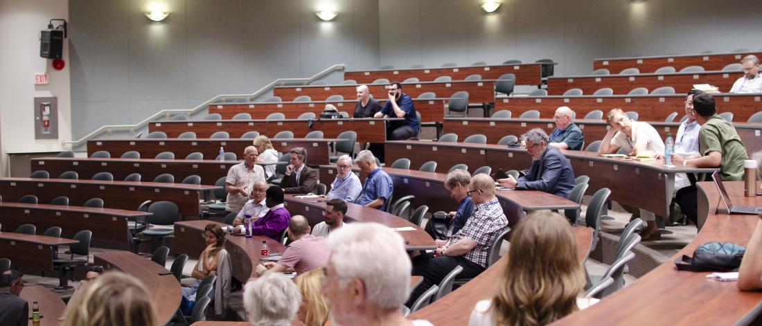crowd of people sitting in the Robert Schultz Theatre